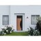Vdomdoors Front Exterior Prehung Steel Door Ronex1077 Teak Transom Window Sidelite Entry Metal Modern Painted RONEX1077EXD-OAK-W36 x H80+16-LH-I - alternate 7