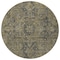 Homeroots 8' Round Dark Moss Green and Gray Round Oriental Washable Non Skid Indoor Outdoor Area Rug 563804 - alternate 7