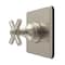 Kingston Brass Single-Handle Six-Way Diverter Valve with Square Trim Kit, Brushed Nickel KS4048EX - alternate 1