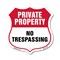 Signmission Private Property Shield Sign No Trespass, 6 Inch X 6 Inch, Plastic Sign SHI-P-6-454 - alternate 1