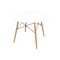 Homeroots 36" White and Natural Wood Round Top Dining Table 555168 - alternate 1