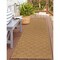 World Rug Gallery Diamond Weave Reversible Jute-Look Indoor/Outdoor Rug 2 ft x 7 ft Natural WR188NATURAL2X7 - alternate 1