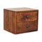 Homeroots 12" Chestnut Solid Wood Two Drawer Floating Nightstand 722526 - alternate 1