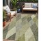 Homeroots 5' X 8' Olive Green Gray And Ivory Argyle Washable Indoor Outdoor Area Rug 613712 - alternate 1