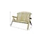 Homeroots 50" X 30" X 39"  Natural Wood Loveseat 370288 - alternate 6