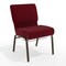 Flash Furniture 21"W Church Chair in Burgundy Fabric w/ Book Rack, 4PK 4-FD-CH0221-4-GV-3169-BAS-GG - alternate 1
