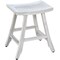 Homeroots 24" X 15" White Teak Square Shower Bench 376787 - alternate 8