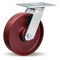 Hamilton General Service Swivel Caster, 8" x 2" Metal Wheel, 1/2" Sealed Precision Ball Bearing S-GS-8MB - alternate 1