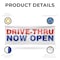 Signmission Drive Thru Now Open, 18 Inch x 48 Inch, Vinyl Banner B-30549 - alternate 5