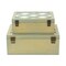 Homeroots Set of Two Blue And White Wood And Mirrored Glass Box With Lid, 2PK 489378 - alternate 5