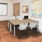 Regency Kee Training Table W/ 2 Zeng Chairs, 66 in W, 24 in L, Noble Oak MT6624NOBPCM44GY - alternate 7