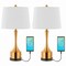 Jonathan Y Cooper 26" Classic French Country Iron LED Table Lamp with USB Charging Port, Brass Gold, 2PK JYL4045A-SET2 - alternate 6