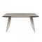 Homeroots 94" Gray Glass And Metal Self-Storing Leaf Sled Base Dining Table 487360 - alternate 1
