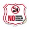 Signmission No Smoking Shield Sign No Smoking Eating, 6 inch X 6 inch, Vinyl Decal, 2PK SHI-D-2PACK-6-400 - alternate 1