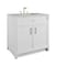 James Martin Vanities Bellshire 36" Single Vanity, Bright White w/ 3 CM Ethereal Noctis Silestone Top 660-V36-BW-3ENC - alternate 10