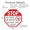 Signmission Stop No Food or Drink Beyond This P, 10 Inch X 10 Inch, Plastic Sign OC-P-10-81 - alternate 6