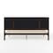 Martha Stewart Jett King Size Solid Wood Platform Bed w/Upholstered Base/Inset Paneled Headboard, Dark Brown/Beige MG-0900271F-K-DKBRN-BG-MS - alternate 9