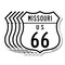 Signmission Missouri Route Marker Shield Sign Us 66, 12 inch X 12 inch, Aluminum Metal Sign, 5PK SHI-A-5Pack-12-386 - alternate 1
