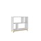 Homeroots Modern White And Natural Bookcase 388555 - alternate 5