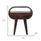 Homeroots 21" Walnut Solid Wood Oval One Drawer Nightstand 651584 - alternate 15