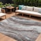 Homeroots 9' X 12' Taupe Sky Blue And Ivory Abstract Washable Indoor Outdoor Area Rug 617447 - alternate 1