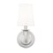 Z-Lite Katerina 1 Light Wall Sconce, Brushed Nickel/White, 5.25 In W 1950-1S-BN - alternate 6