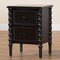 Baxton Studio Malinda Classic Black Wood 2-Drawer End Table with Spindle Legs 253-14065-ZORO - alternate 10