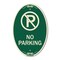 Signmission No Parking Large, 12 Inch X 18 Inch Architectural Oval, Heavy Gauge Aluminum A-OV-G-1218-9950 - alternate 1