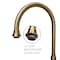 Whitehaus Collection Vintage III Plus Wall Mount Faucet with a  Long Gooseneck Swivel Spout, and Solid Brass Side Spray WHKWCR3-9301-NT-AB - alternate 5