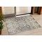 Homeroots 3' X 5' Linen Black And Brown Floral Washable Indoor Outdoor Area Rug 606242 - alternate 1