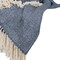 Homeroots 50" X 60" Navy and Ivory Woven Cotton Polka Dots Throw Blanket with Tassels 518779 - alternate 4