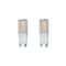 Bulbrite 35-Watt Equivalent T4 Dimmable Bi-Pin (G9) LED Light Bulb Soft White, 2PK 861514 - alternate 1
