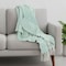 Homeroots 50" X 60" Aqua Woven Poly PET Abstract Stripe Throw Blanket with Tassels 519086 - alternate 4