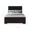 Homeroots Brown and Black Wood And Upholstery King Bed Frame 634332 - alternate 8