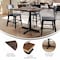 Flash Furniture 36" Square Tabletop, Seamless Surface Technology, Dark Brown with 30"x30" Black Table Height X-Base ST-SQ36-WBR-T3030-GG - alternate 6