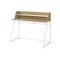 Homeroots 47" Natural and White Wood and Metal Sled Computer Desk 489987 - alternate 5