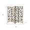 Homeroots 84" Brown Solid WoodFolding Four Panel Screen Room Divider 376798 - alternate 6