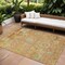 Homeroots 9' X 12' Coral Blue And Green Floral Washable Indoor Outdoor Area Rug 604076 - alternate 1