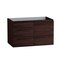 Homeroots 36" Dark Brown Wood Freestanding Bathroom Vanity With White Sink And Two Drawers 627430 - alternate 1