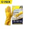 Power Clean DISPOSABLE LATEX GLOVES - 12in - 14 MIL - SMALL - YELLOW - 12PK KG12S-12 - alternate 5