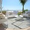 Homeroots 8' Green And Charcoal Round Geometric Washable Indoor Outdoor Area Rug 588334 - alternate 8