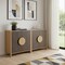 Homeroots 63in Sepia Solid Wood Console Accent Cabinet With Two Doors 712232 - alternate 5