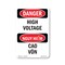 Signmission Safety Sign, OSHA Danger, 14" Height, High Voltage Bilingual OS-DS-D-1014-VV-1327 - alternate 1