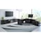 Hirsh Desk Pedestal, 36 in D X 29 1/2 in H, 72 in W X Steel, Black/Walnut 20541 - alternate 7