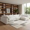 Homeroots 65" Beige Fabric Modular Sleeper Sofa With Ottoman 568273 - alternate 6