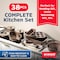 Bakkenmaster Bakken Master 38 Piece Granite Cookware and Bakeware Set, Nonstick Granite Coating BKCWSTK38BRN - alternate 6