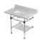 Kingston Brass 36-Inch Carrara Marble Console Sink with Acrylic Legs and Shelf, 8-Inch, 3-Hole KVPB3630MASQB6 - alternate 1