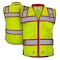 Dome75 Hi-Vis Heavy Duty Safety Vest MD Class ANSI/ISEA 107-2020 Class 2 , Reinforced Front Zipper 1 OV6124 - alternate 1