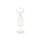 Homeroots 17" Silver Metal Dress Form Sculpture and Jewelry Holder 483253 - alternate 6