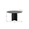 Homeroots 52" Black Solid Wood Pedestal Base Round Top Dining Table 712170 - alternate 5